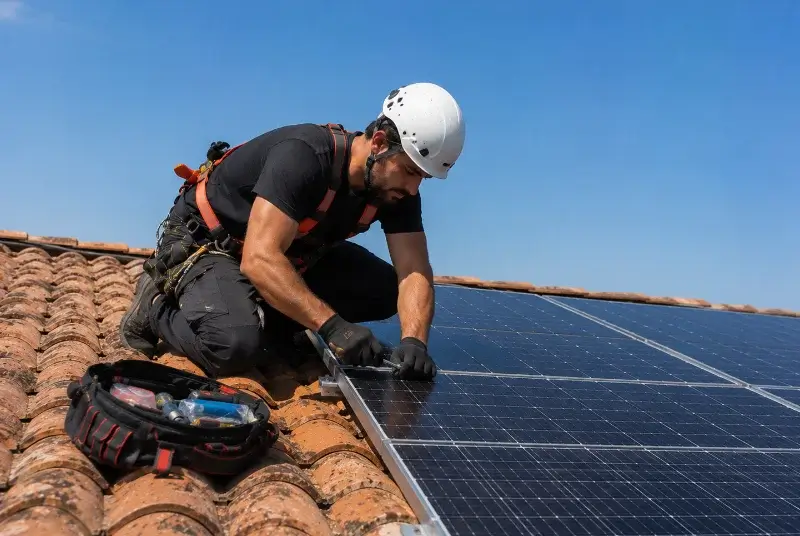Maintenance et monitoring de panneaux solaires à Leers